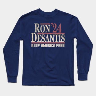 Ron DeSantis 2024 Keep America Free Long Sleeve T-Shirt